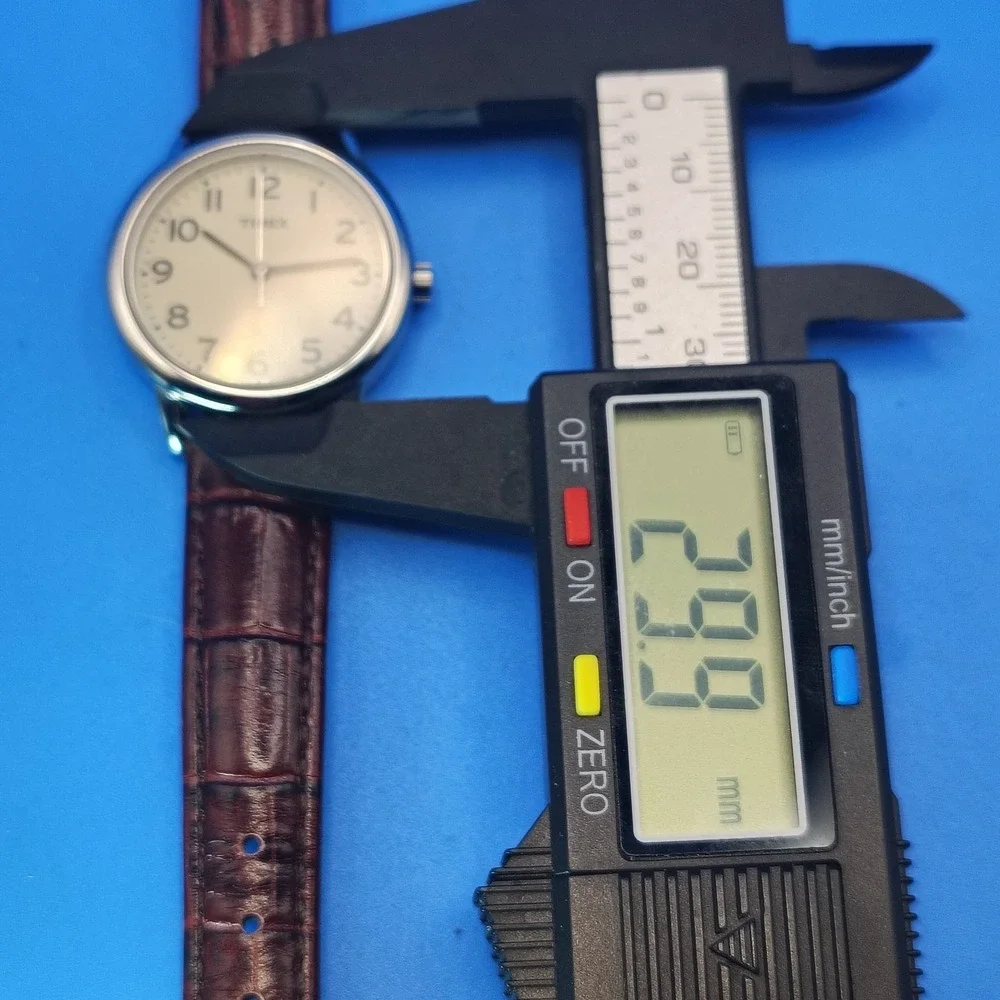 Vintage 2009 Timex Easy Reader 25mm Women's Quartz Watch‎ Genuine Leather Strap